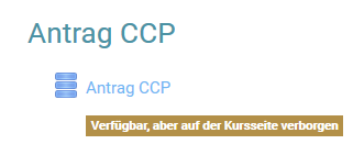 CCP Einstieg